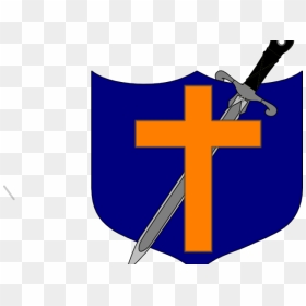 Christian Clipart Shield - Shield And Sword Logo With Cross, HD Png Download - religious png