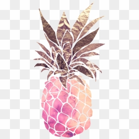 #golden #pineapple #gold #goldrose #fruit - Vector Transparent Pineapple Png, Png Download - gold pineapple png