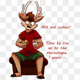 Milk And Cookies - Fat Furs Deer, HD Png Download - milk and cookies png
