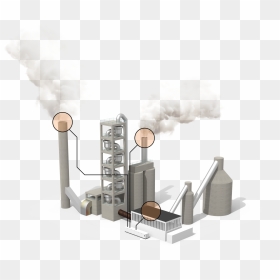 Vector Factory Cement Plant - Ciment Production Factory Illustration, HD Png Download - cement png