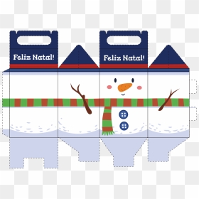 Snowman Gift Box Template, HD Png Download - cajas png