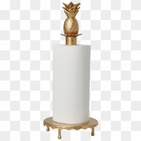 Gold Paper Towel Holder With Pineapple Decoration By - Gold Paper Towel Holder, HD Png Download - gold pineapple png