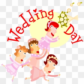 Vector Illustration Of Wedding Day Bridesmaids Scramble - Bridesmaid Clip Art, HD Png Download - wedding bouquet png