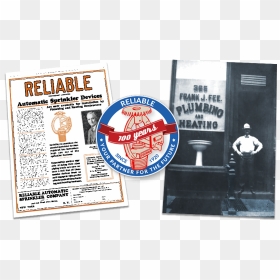 A Historical Image And Flyer From Reliable Sprinkler - Soccer Ball, HD Png Download - sprinkler png