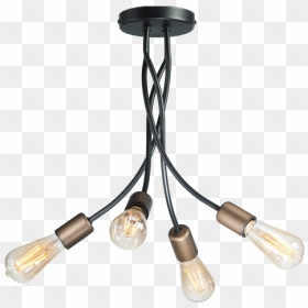 Zyrandol Loftowy, HD Png Download - gold chandelier png