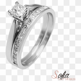 Set De Anillos Con Diamantes En Oro Blanco 10kt - Pre-engagement Ring, HD Png Download - anillos png