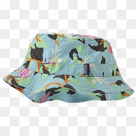 Patagonia Wavefarer Bucket Hat Spoonbills Sky Blue - Baseball Cap, HD Png Download - military hat png
