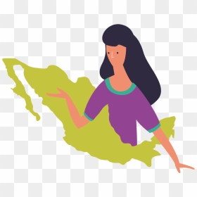 Mexico Highlighted On Map, HD Png Download - compartir png