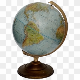 Transparent Globe Vintage - Globe With Stand Png, Png Download - globe.png