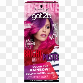 Got2b Color Com Bright Pastel 110 Rainbow - Got2b Pink Hair Dye, HD Png Download - pastel rainbow png