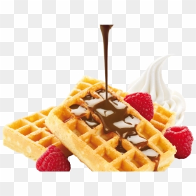 Traditional Waffle Dolccio - Crepe And Waffle Png, Transparent Png - helado png
