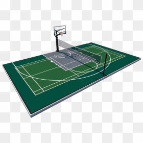 Multi-sport Court - Sport Court Basketball Volleyball, HD Png Download - tennis court png