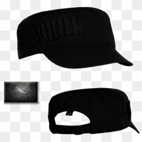 ~puma Simon Black Military Cap - Puma Military Cap Black, HD Png Download - military hat png