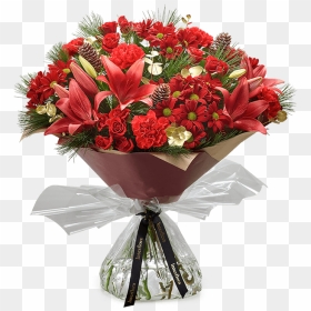 Christmas Cracker Hand-tied - Roses For Mothers Day, HD Png Download - christmas flowers png