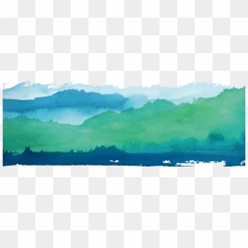 Watercolor Landscape Watercolor Painting Green Shan - Watercolor Landscape Png, Transparent Png - water paint png