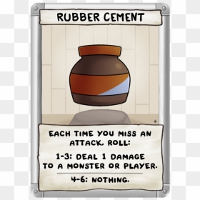 Rubber Cement - Binding Of Isaac Four Souls No Card, HD Png Download - cement png