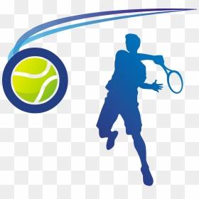 Tennis Player Silhouette Png, Transparent Png - tenis png