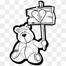 Sad Bear Clip Arts - Drawings Of Valentine's Day, HD Png Download - bear.png