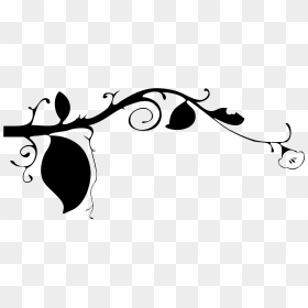 Border Green Leaves Clip Art, HD Png Download - black vine png
