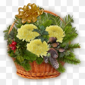 Осеннее Поздравление С Днем Рождения Png, Transparent Png - christmas flowers png