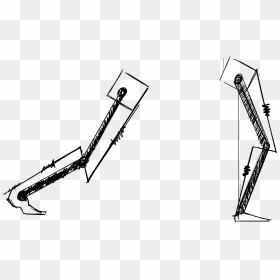 Leg Muscles - Technical Drawing, HD Png Download - movement lines png