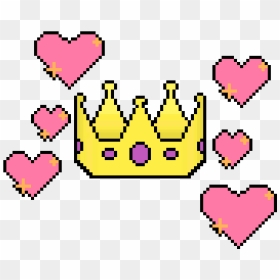 Pixel Crown Png, Transparent Png - pixelated heart png
