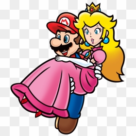 Sailor Drawing Mario Huge Freebie Download For Powerpoint - Mario Carrying Peach, HD Png Download - mario bross png