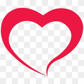 Red Outline Heart Png Image - Red Heart Outline Png, Transparent Png - heart with wings png