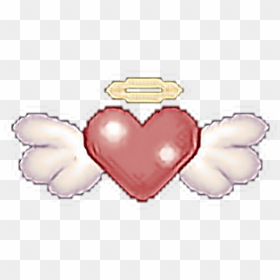 #heart #wings #angel #pixelart #pixel - Heart Pixel Art With Wings Transparent, HD Png Download - heart with wings png