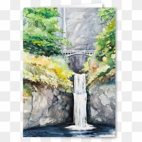 Waterfall, HD Png Download - water paint png