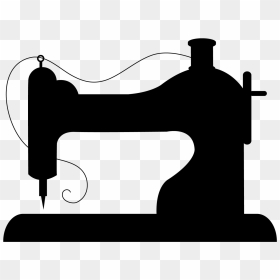 Sewing Machine Silhouette Clip - Orange Sewing Machine Clipart, HD Png ...