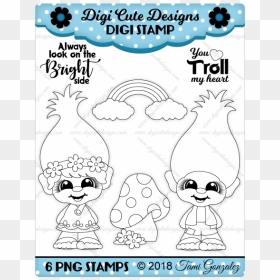 Digi Stamp Doctor, HD Png Download - trolls flowers png