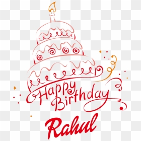 Rahul Happy Birthday Vector Cake Name Png - Elin, Transparent Png - happy birthday logo png