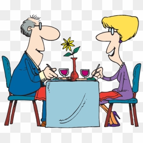 Transparent People Sitting At A Table Png - Cartoons On A Date, Png Download - cartoon table png