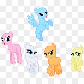 Fim Base- Groupshot 2 By Xtangyshadow - Group My Little Pony Base, HD Png Download - my little pony group png