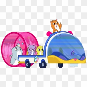 The Zhuzhus In Their Hamsterbus - Cartoon, HD Png Download - hamster wheel png