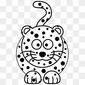 Cartoon Snow Leopard Coloring Page - Amur Leopard Easy Drawing, HD Png Download - cartoon snow png
