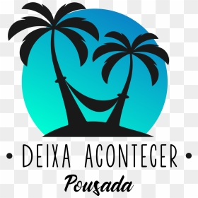 Pousada Deixa Acontecer - Palm Trees And Water Vector, HD Png Download - pipa png