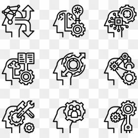Martial Arts Icons, HD Png Download - brain gears png