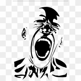 Angry Screaming Face Cartoon, HD Png Download - screaming mouth png