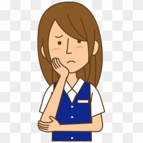 Businesswoman Thinking Clipart - Cartoon, HD Png Download - thinking clipart png