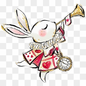 #watercolor #bunny #rabbit #alice #aliceinwonderland - Karamfila Alice In Wonderland, HD Png Download - bunny rabbit png