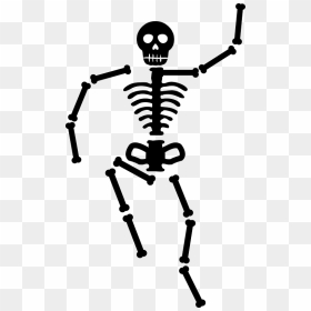 Human Skeleton Silhouette Clipart - 骸骨 イラスト フリー, HD Png Download - human skeleton png