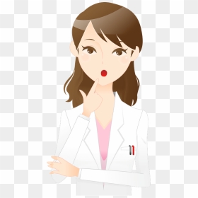 Medical Doctor Woman Thinking Clipart - Cartoon, HD Png Download - thinking clipart png