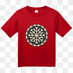 Youth Red Snowflake Icon - T-shirt, HD Png Download - red snowflake png