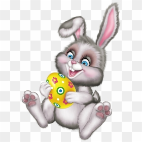 Cute Easter Bunny With Egg Png Picture - Png Easter Bunny Clipart, Transparent Png - easter png images