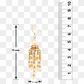 Gold Plated Pearls Garland Jhumki Earrings For Women - Earrings, HD Png Download - gold garland png