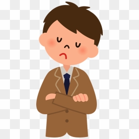 Male Student Thinking Clipart - 学生 考える イラスト フリー, HD Png Download - thinking clipart png