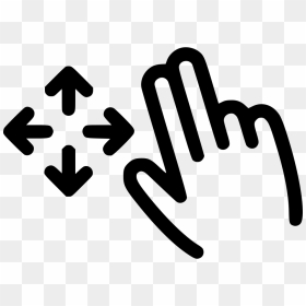 Drag Hand Swipe Move - Free Drag Icon, HD Png Download - move png