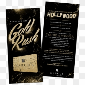 Gold Rush Postcard Mockup, HD Png Download - gold garland png